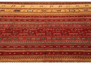 Tappeto Gabbeh Nova Geometrico Rosso Ruggine Ocra 275x360 Cm