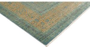 Tappeto Kairo Medaglione Verde Petrolio Ocra 267x358 Cm