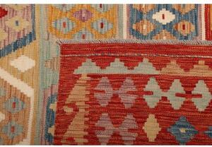 Tappeto Kilim Stilizzato Rosso Mattone Beige 197x304 Cm
