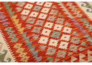 Tappeto Kilim Geometrico Arancione Avorio 100x147 Cm