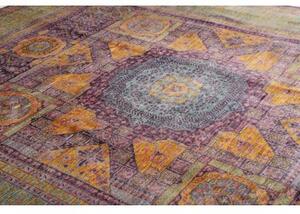 Tappeto Kairo Stilizzato Viola Blu Petrolio 243x303 Cm