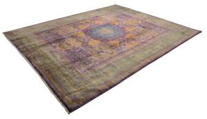 Tappeto Kairo Stilizzato Viola Blu Petrolio 243x303 Cm