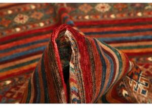 Tappeto Samarkand Geometrico Rosso Marrone Rotondo 193x193 Cm