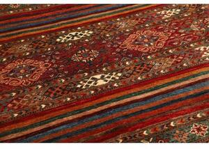 Tappeto Samarkand Geometrico Rosso Marrone Rotondo 193x193 Cm