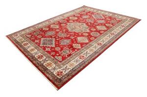 Tappeto Kazak Fine Geometrico Rosso Avorio 209x290 Cm