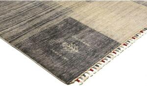 Tappeto Gabbeh Nova Patchwork Grigio Scuro Avorio 168x242 Cm