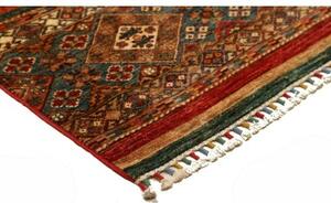 Tappeto Samarkand Geometrico Rosso Blu Corsia 90x249 Cm