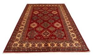 Tappeto Kazak Fine Geometrico Rosso Beige 180x250 Cm