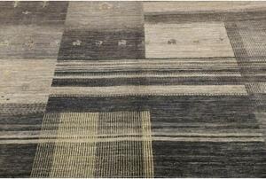 Tappeto Gabbeh Nova Patchwork Grigio Scuro Avorio 168x242 Cm
