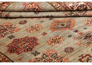 Tappeto Kazak Fine Stilizzato Verde Salvia Rosso Mattone 172x240 Cm