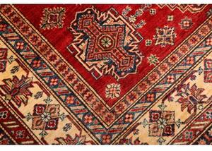 Tappeto Kazak Fine Geometrico Rosso Beige 180x250 Cm