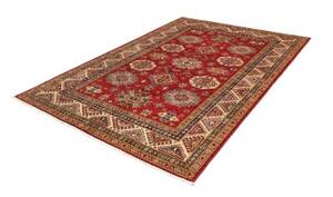 Tappeto Kazak Fine Stilizzato Rosso Beige 177x248 Cm