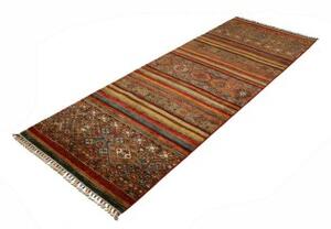 Tappeto Samarkand Geometrico Rosso Blu Corsia 90x249 Cm