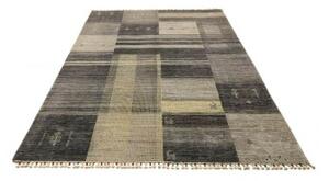 Tappeto Gabbeh Nova Patchwork Grigio Scuro Avorio 168x242 Cm