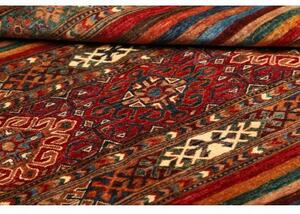 Tappeto Samarkand Geometrico Rosso Marrone Rotondo 193x193 Cm