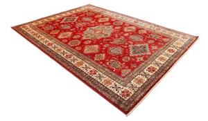 Tappeto Kazak Fine Geometrico Rosso Avorio 209x290 Cm