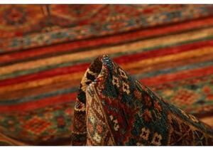 Tappeto Samarkand Geometrico Rosso Blu Corsia 90x249 Cm