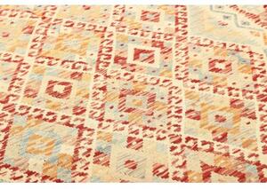 Tappeto Kilim Geometrico Rosso Mattone Avorio 159x207 Cm