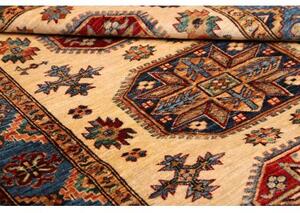 Tappeto Kazak Fine Geometrico Avorio Blu 125x187 Cm