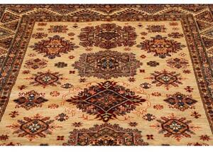 Tappeto Kazak Fine Stilizzato Beige Rosso Scuro 174x238 Cm
