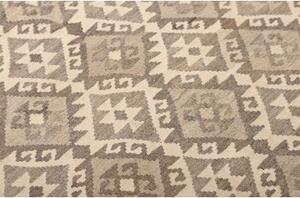 Tappeto Kilim Geometrico Tortora Avorio 149x210 Cm