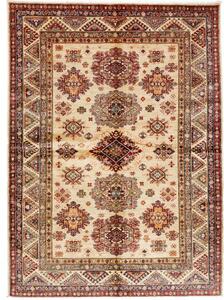 Tappeto Kazak Fine Stilizzato Beige Rosso Scuro 174x238 Cm