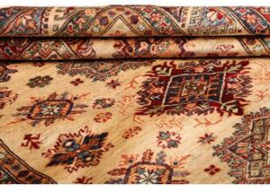Tappeto Kazak Fine Stilizzato Beige Rosso Scuro 174x238 Cm