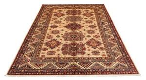 Tappeto Kazak Fine Stilizzato Beige Rosso Scuro 174x238 Cm