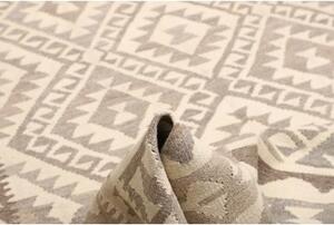 Tappeto Kilim Geometrico Beige Tortora 198x296 Cm