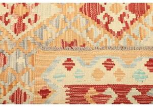 Tappeto Kilim Geometrico Beige Rosso 156x198 Cm