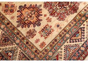 Tappeto Kazak Fine Stilizzato Beige Rosso Scuro 174x238 Cm