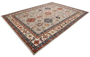 Tappeto Kazak Geometrico Beige Blu 269x357 Cm