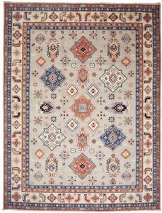 Tappeto Kazak Geometrico Beige Blu 269x357 Cm