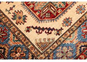 Tappeto Kazak Fine Geometrico Avorio Blu 125x187 Cm