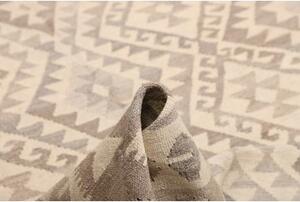 Tappeto Kilim Geometrico Beige Avorio 197x291 Cm