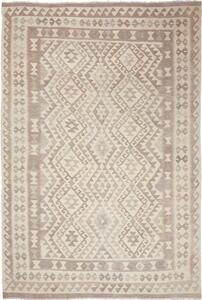 Tappeto Kilim Geometrico Beige Avorio 197x291 Cm