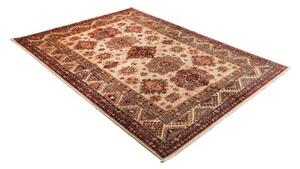 Tappeto Kazak Fine Stilizzato Beige Rosso Scuro 174x238 Cm
