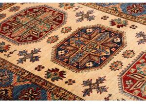 Tappeto Kazak Fine Geometrico Avorio Blu 125x187 Cm