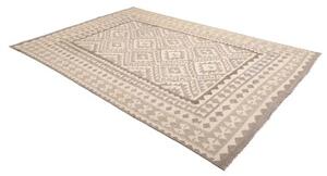 Tappeto Kilim Geometrico Beige Tortora 198x296 Cm