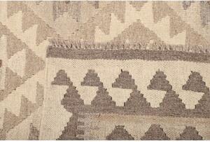 Tappeto Kilim Geometrico Beige Marrone 164x201 Cm