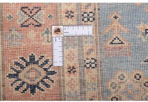 Tappeto Kazak Geometrico Azzurro Rosa 120x176 Cm