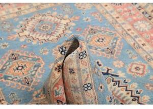 Tappeto Kazak Geometrico Azzurro Rosa 120x176 Cm