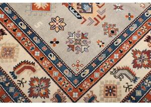 Tappeto Kazak Geometrico Beige Blu 269x357 Cm