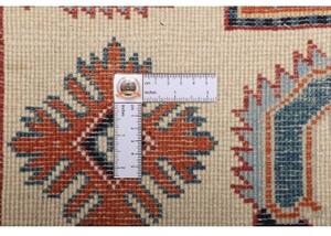 Tappeto Kazak Geometrico Beige Blu 269x357 Cm