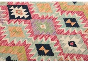 Tappeto Kilim Geometrico Multicolore 101x200 Cm