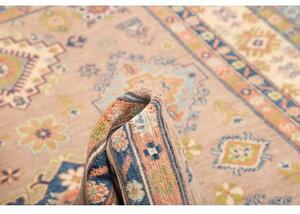 Tappeto Kazak Stilizzato Rosa Cipria Blu 153x199 Cm