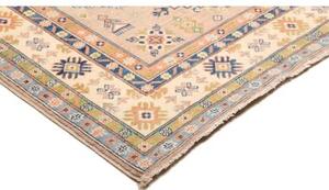 Tappeto Kazak Stilizzato Rosa Cipria Blu 153x199 Cm