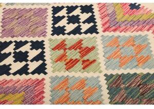 Tappeto Kilim Geometrico Multicolore 101x203 Cm