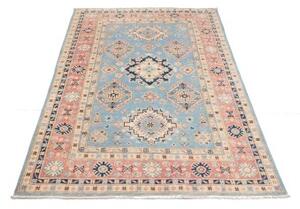 Tappeto Kazak Geometrico Azzurro Rosa 120x176 Cm