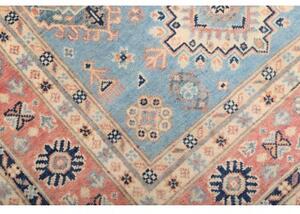 Tappeto Kazak Geometrico Azzurro Rosa 120x176 Cm
